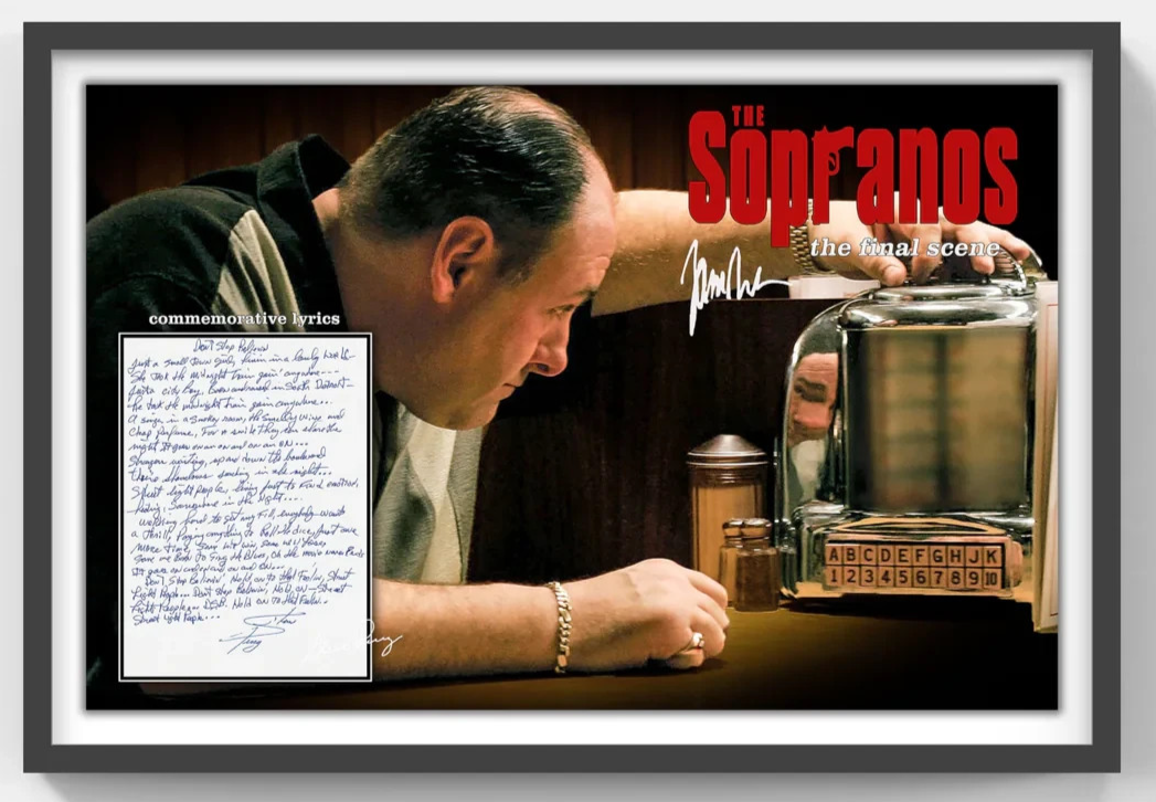The Sopranos Final Scene Framed 3D Photo Journey Lyric Gandolfini Facsimile Auto