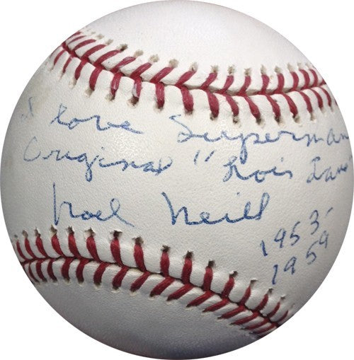 Noel Neill Lois Lane Signed Baseball I Love Superman 1953-1959 Auto JSA coa Rare