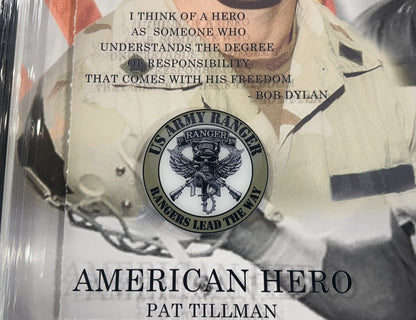 Pat Tillman American Hero Framed 24x38 3D Commemorative Photo USA Flag Army