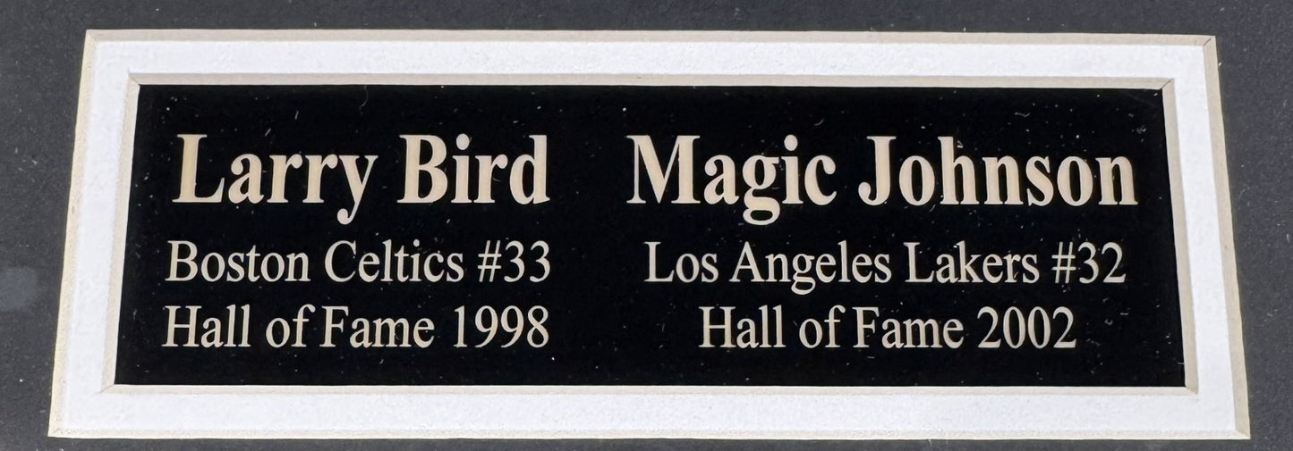 Larry Bird Magic Johnson Dual Signed 16x20 Framed Photo HOF  Auto BAS PSA COA