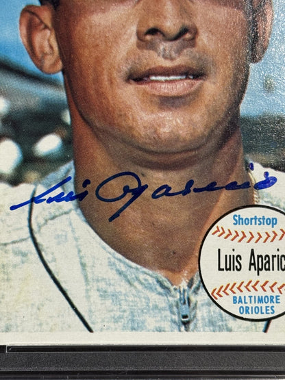 1964 Topps Giants Signed Luis Aparicio #39 Orioles PSA 10 Gem Mint Auto HOF