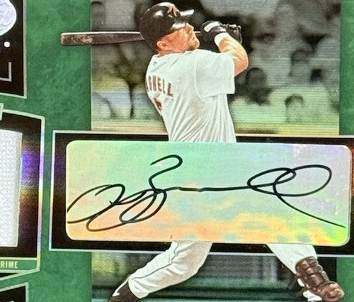 2004 Jeff Bagwell LEAF CERTIFIED CUTS EMERALD Game Worn JERSEY Patch AUTO /5 HOF