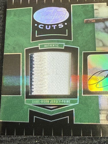 2004 Jeff Bagwell LEAF CERTIFIED CUTS EMERALD Game Worn JERSEY Patch AUTO /5 HOF