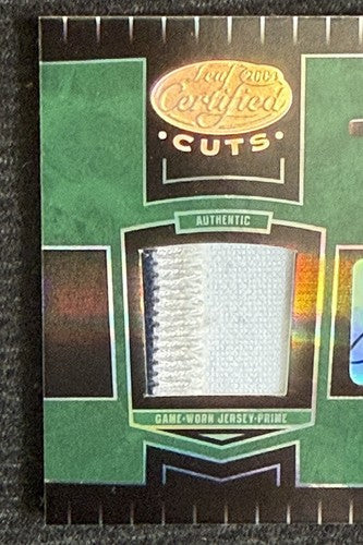 2004 Jeff Bagwell LEAF CERTIFIED CUTS EMERALD Game Worn JERSEY Patch AUTO /5 HOF