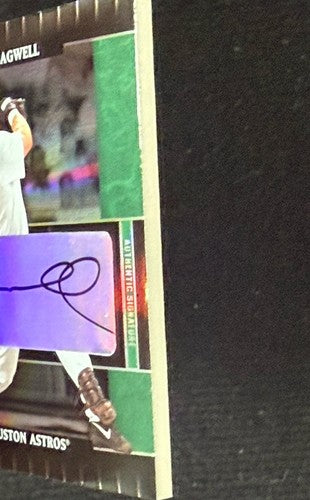 2004 Jeff Bagwell LEAF CERTIFIED CUTS EMERALD Game Worn JERSEY Patch AUTO /5 HOF