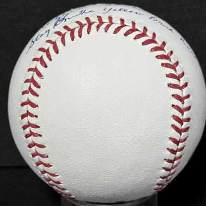 Ozzie Smith Cardinals Signed MLB  Baseball Stay On Yellow Brick Road Auto JSA