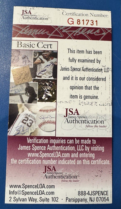 Ozzie Smith Cardinals Signed MLB  Baseball Stay On Yellow Brick Road Auto JSA