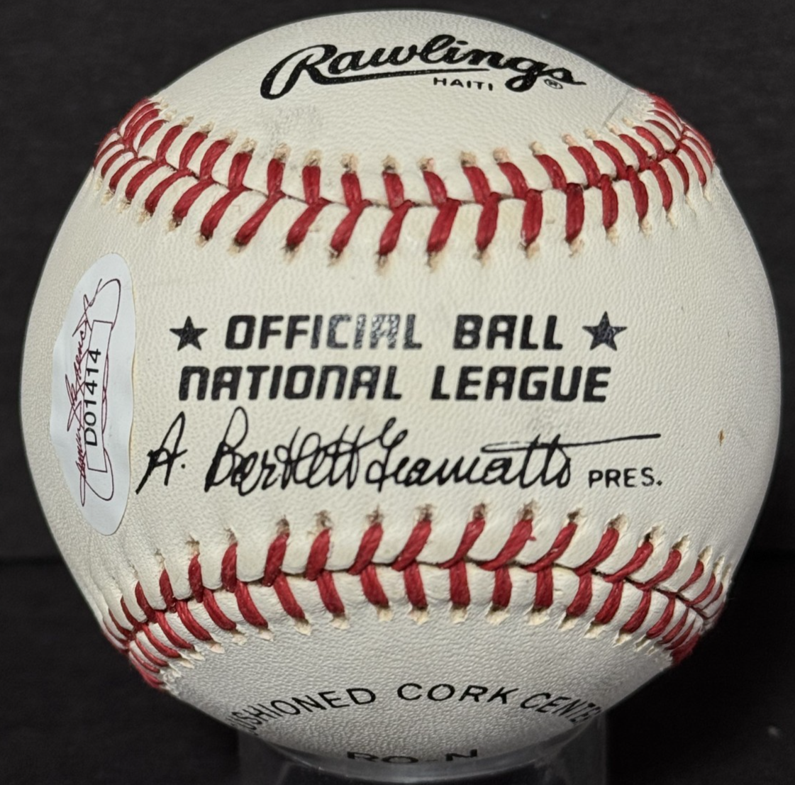 Leo Durocher Signed Official N.L Baseball Brooklyn Dodgers Giants HOF Auto Jsa
