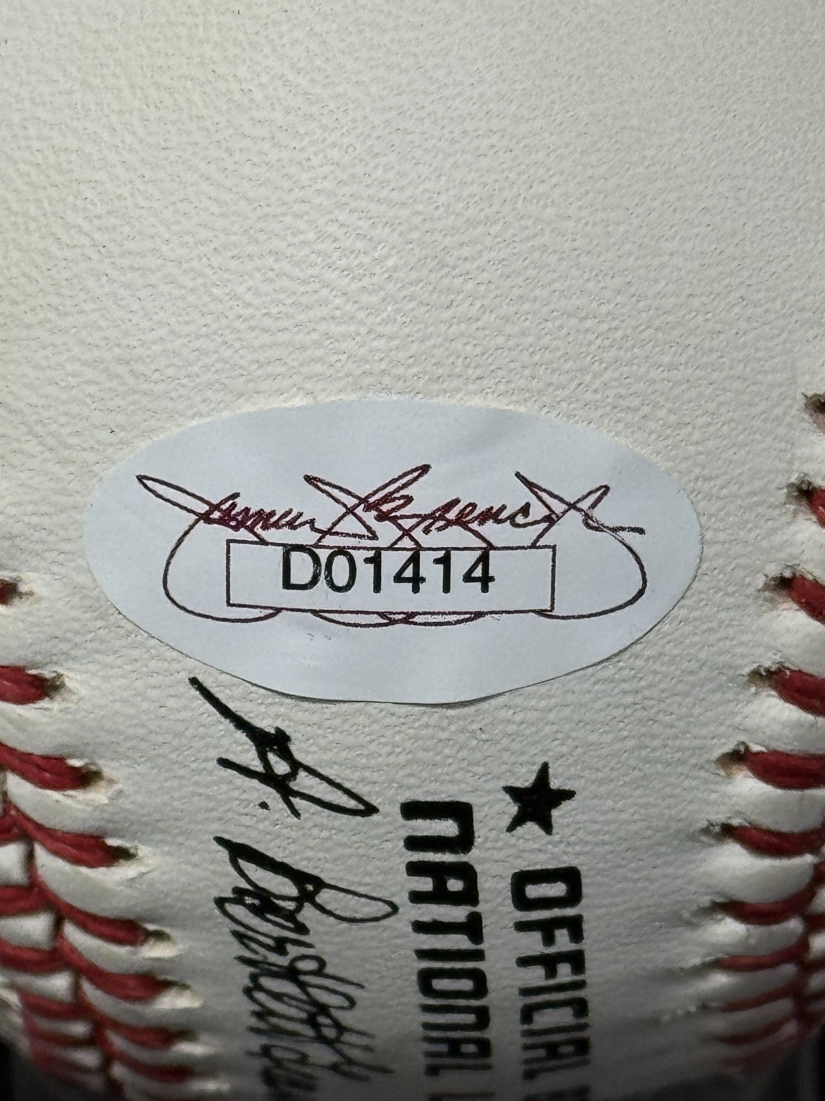 Leo Durocher Signed Official N.L Baseball Brooklyn Dodgers Giants HOF Auto Jsa