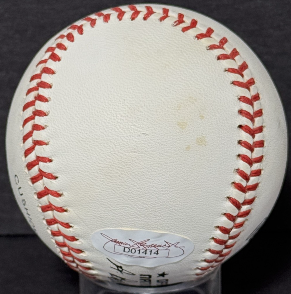 Leo Durocher Signed Official N.L Baseball Brooklyn Dodgers Giants HOF Auto Jsa