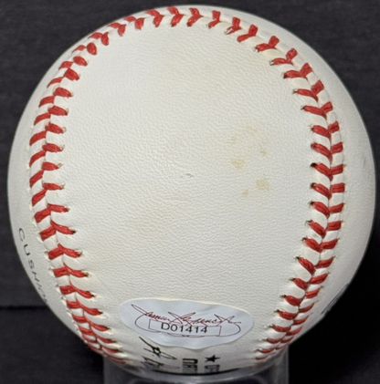 Leo Durocher Signed Official N.L Baseball Brooklyn Dodgers Giants HOF Auto Jsa