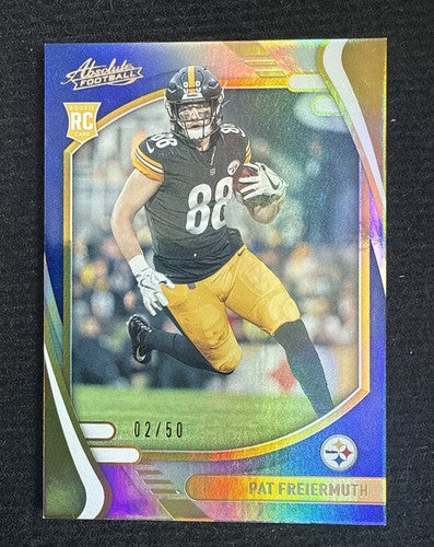 2021 Panini Absolute Rookies Spectrum Blue /50 Pat Freiermuth Rookie RC Mint