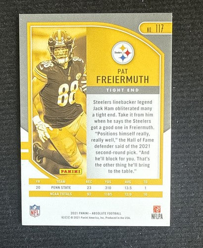 2021 Panini Absolute Rookies Spectrum Blue /50 Pat Freiermuth Rookie RC Mint