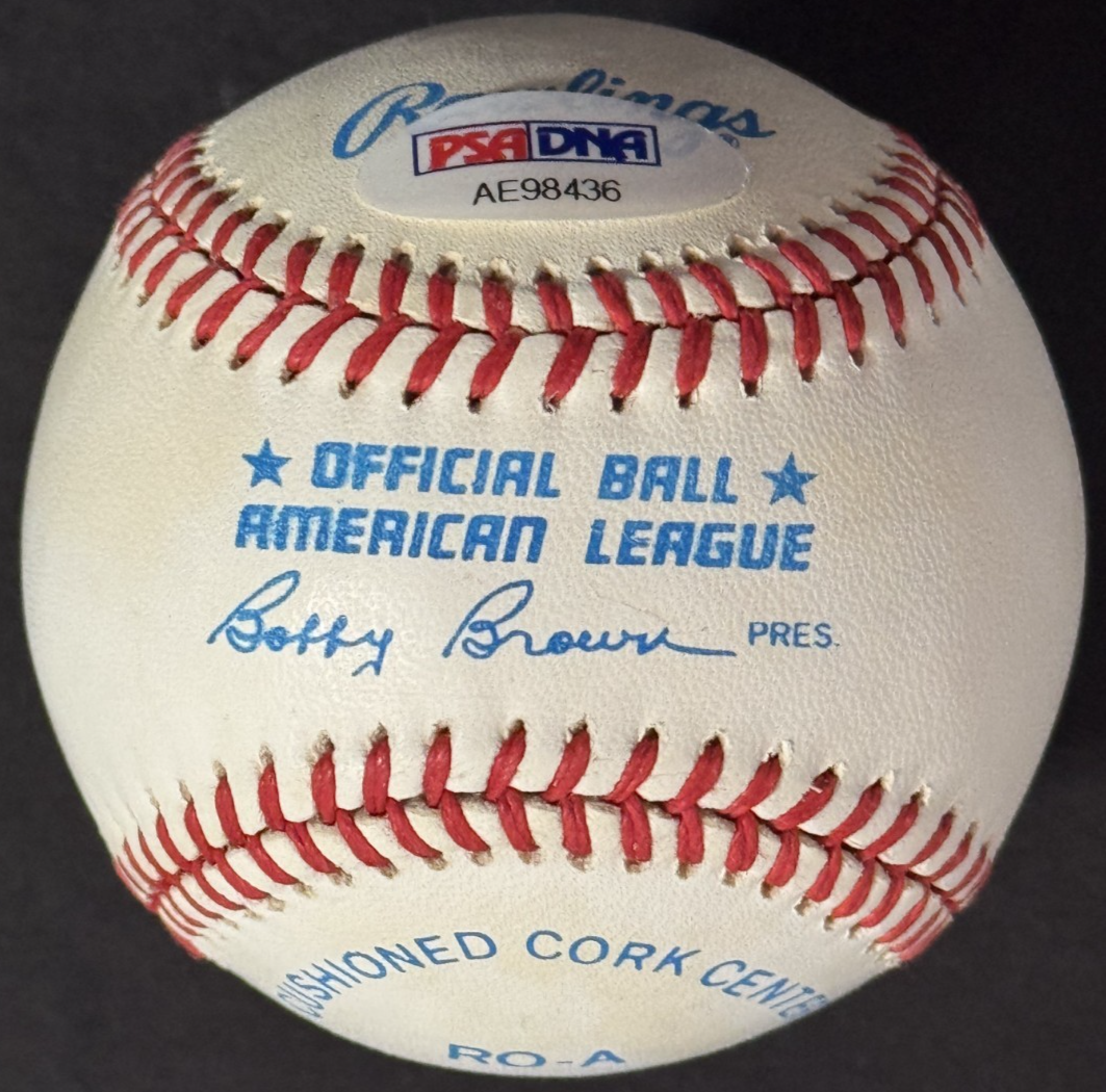 Carl Yastrzemski Signed Official AL Baseball Boston Red Sox HOF Auto PSA COA