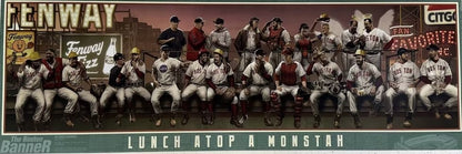 Boston Red Sox Framed Lunch Atop A Monstah 12x36 Lithograph Photo Ortiz Yaz Fisk