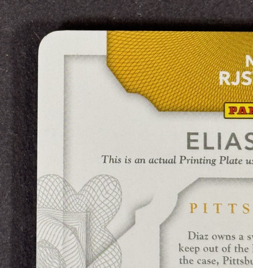 2016 Panini National Treasures Elias Diaz RPA One Of One Printing Plate Pirates