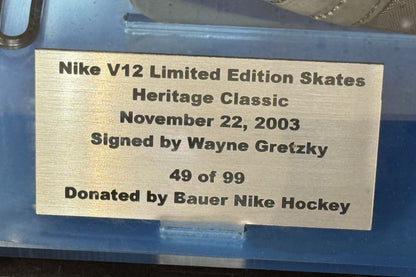 Wayne Gretzky SIGNED Nike Skates /99 IN Case Edmonton Oilers Heritage Auto WGA