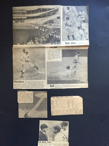 1942 Army WAR Relief Game Program Ticket BROOKLYN Dodgers Giants Polo Grounds