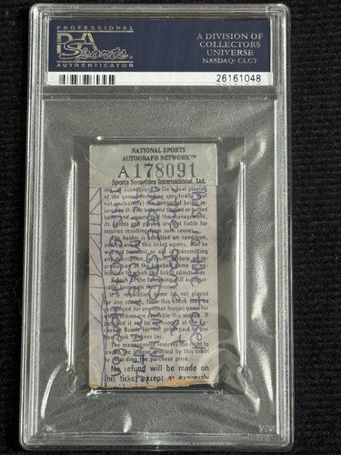 Mickey Mantle Yankees 500 HR Ticket Stub 1967 Signed Psa 9 500 HR AUTO POP 1