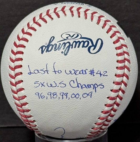 Mariano Rivera Signed MLB Baseball Yankees 11 Stat Auto HOF 5x WS Auto Steiner