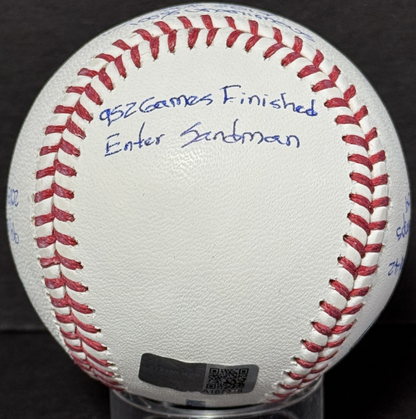 Mariano Rivera Signed MLB Baseball Yankees 11 Stat Auto HOF 5x WS Auto Steiner