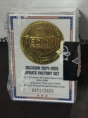 2025 Decision Update Factory Set Sealed Hobby Box W/51 Cards Trump Mint Le /2025