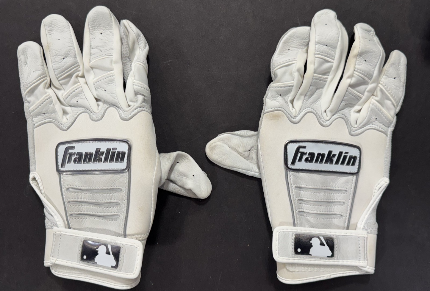 Ben Rice Yankees Signed Game Used Franklin Batting Gloves 2025 Auto Steiner COA