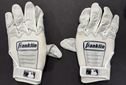 Ben Rice Yankees Signed Game Used Franklin Batting Gloves 2025 Auto Steiner COA