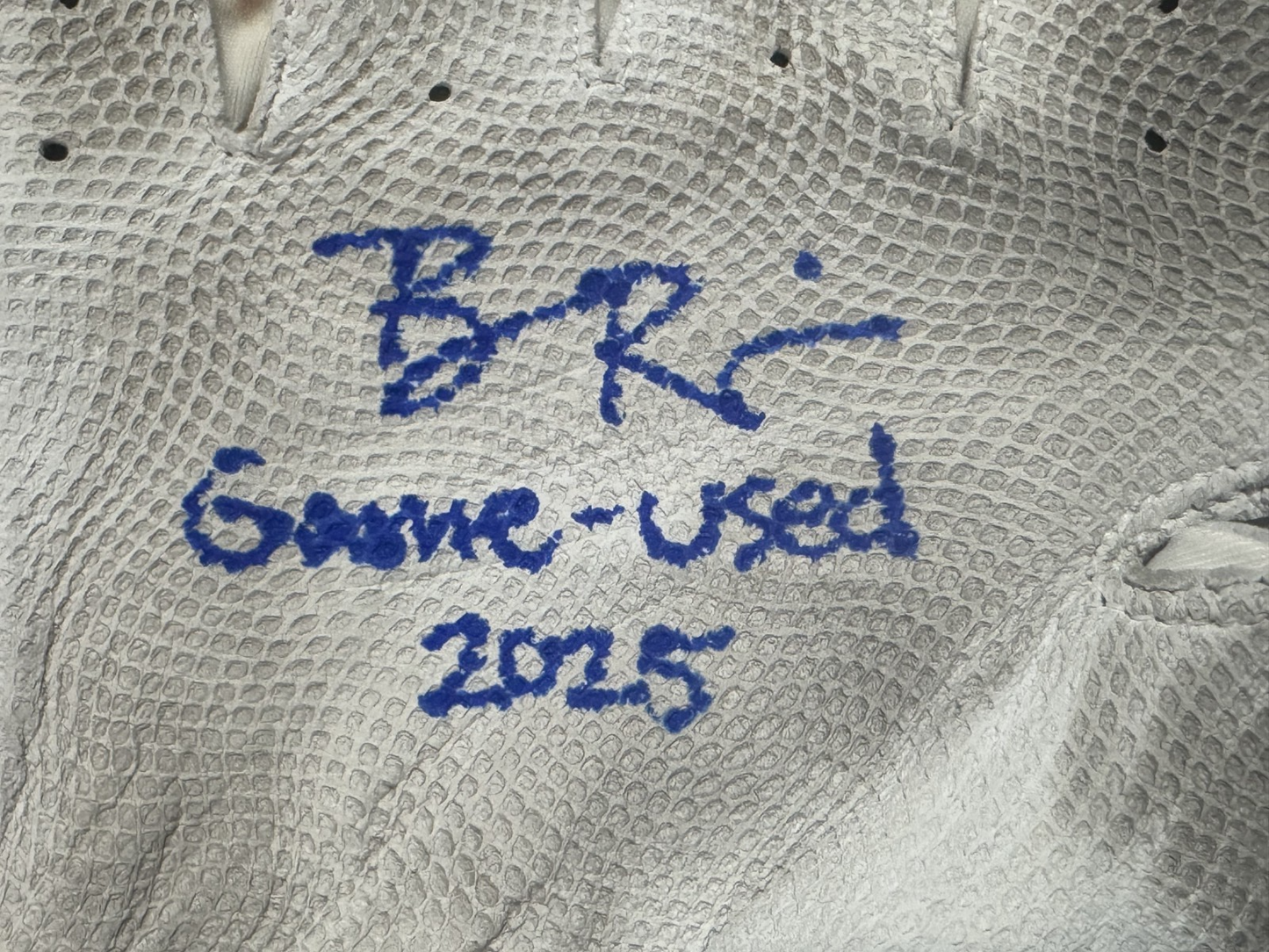 Ben Rice Yankees Signed Game Used Franklin Batting Gloves 2025 Auto Steiner COA