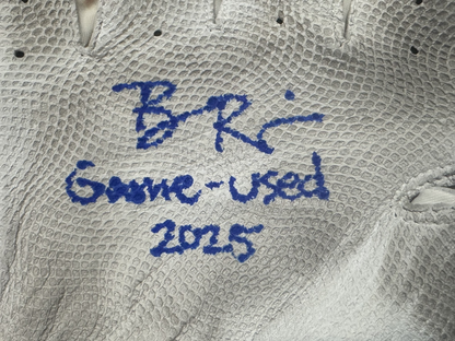 Ben Rice Yankees Signed Game Used Franklin Batting Gloves 2025 Auto Steiner COA