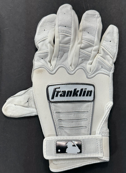 Ben Rice Yankees Signed Game Used Franklin Batting Gloves 2025 Auto Steiner COA