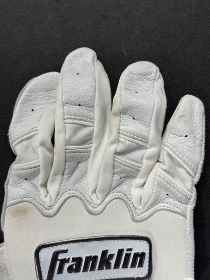 Ben Rice Yankees Signed Game Used Franklin Batting Gloves 2025 Auto Steiner COA