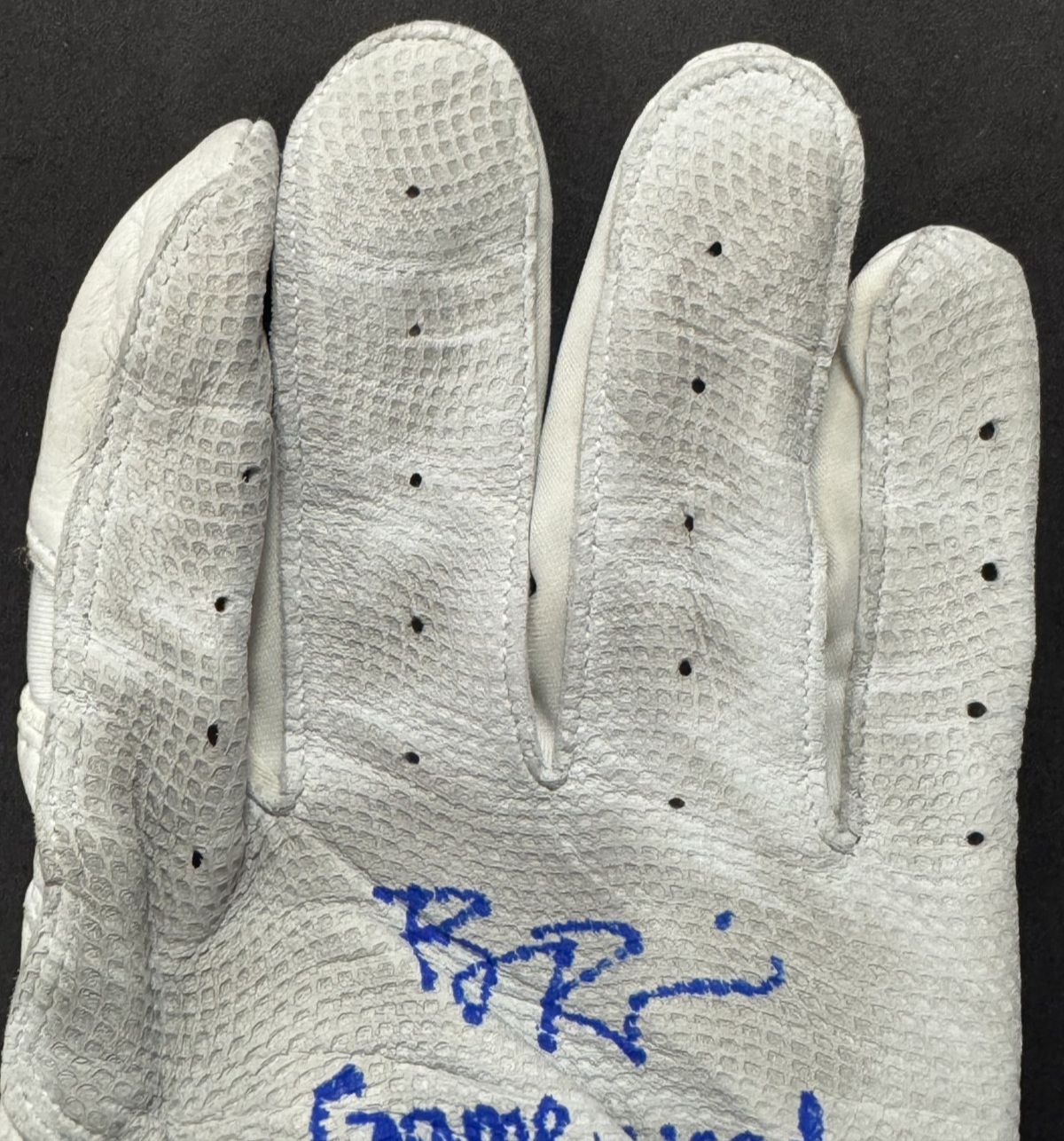 Ben Rice Yankees Signed Game Used Franklin Batting Gloves 2025 Auto Steiner COA