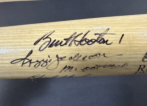 Reggie Jackson Signed 1977 WS Hr Bat 3 Pitchers Mr October Auto MLB Holo COA