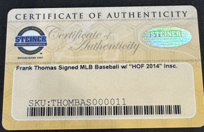 Frank Thomas Signed Official Mlb Baseball HOF 2014 Auto Steiner COA White Sox