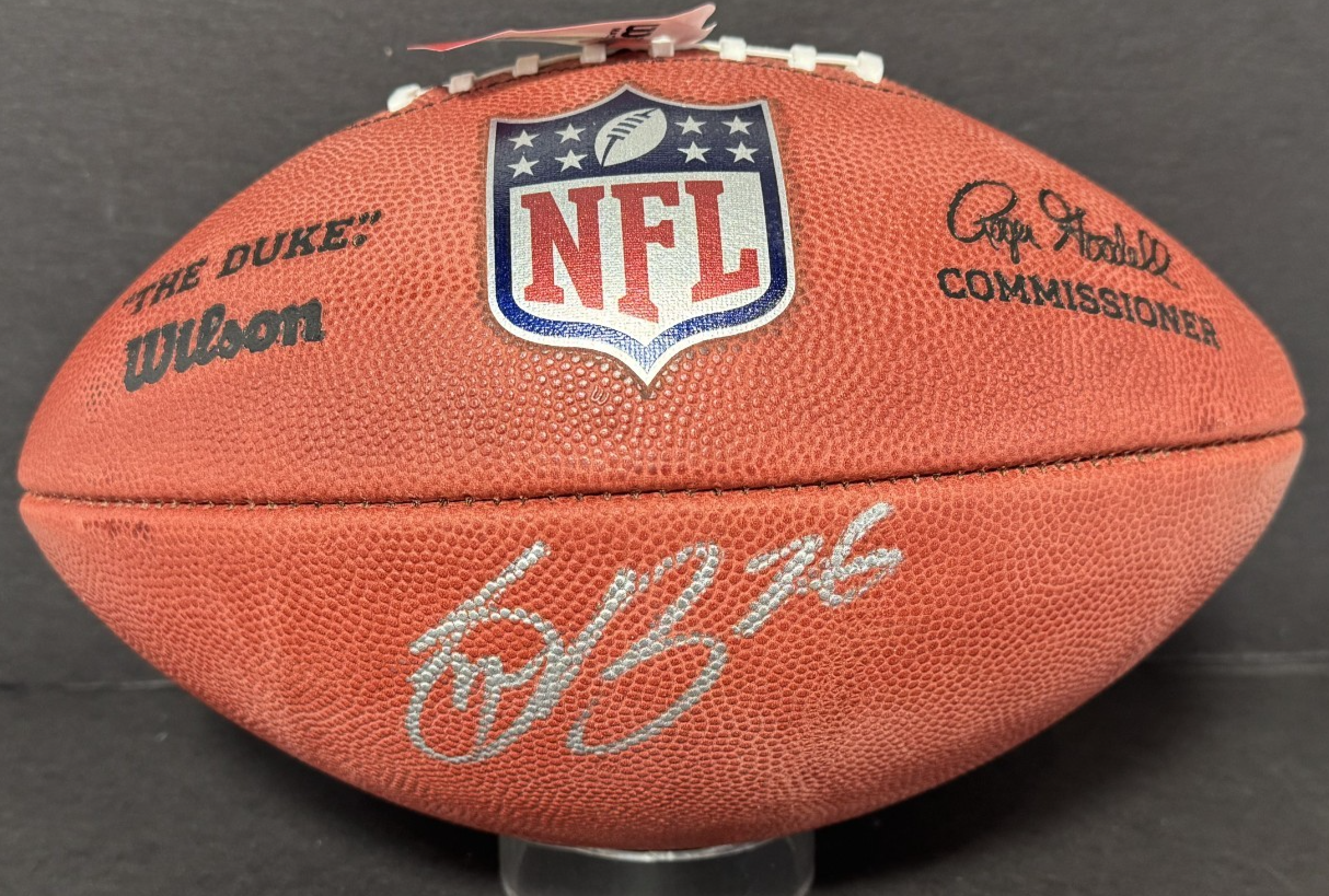 Saquon Barkley Signed Wilson Pro Duke Football Auto JSA COA Eagles Giants ROY