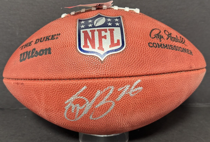Saquon Barkley Signed Wilson Pro Duke Football Auto JSA COA Eagles Giants ROY