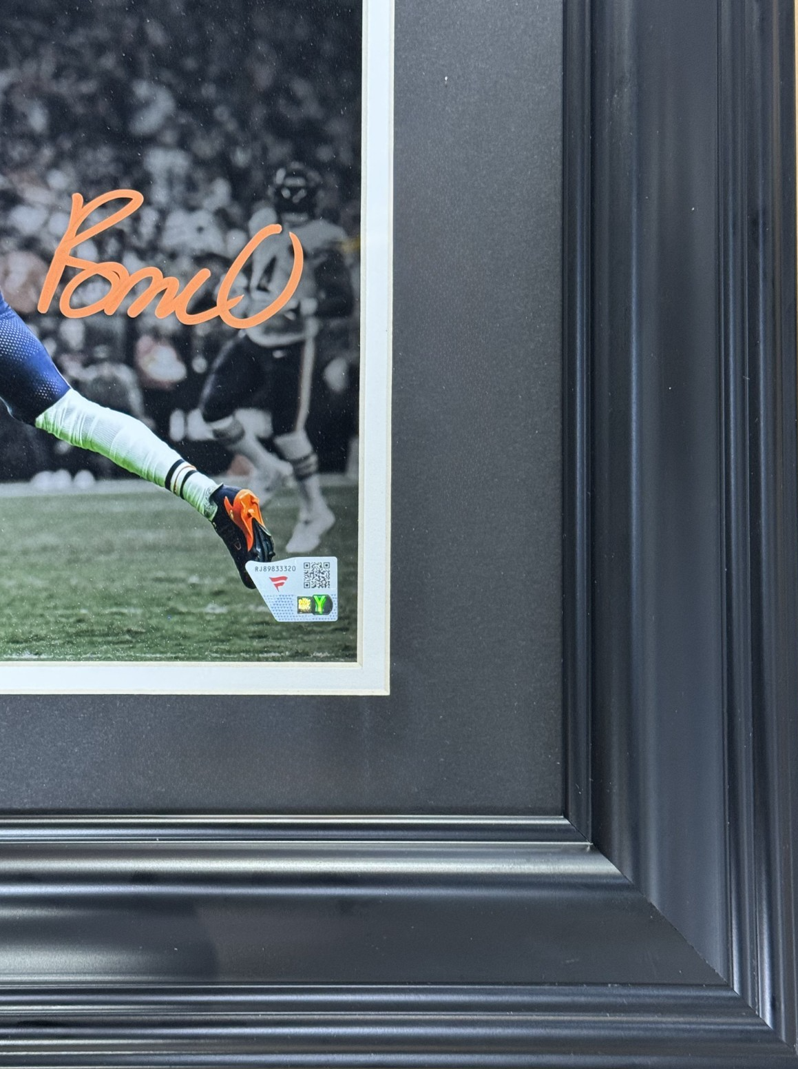Rome Odunze Signed 8x10 Photo Framed Chicago Bears Auto Fanatics COA