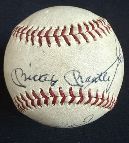 Jesse Owens & Mickey Mantle Signed A.L Joe Cronin Baseball Hof 1960’s Auto Jsa