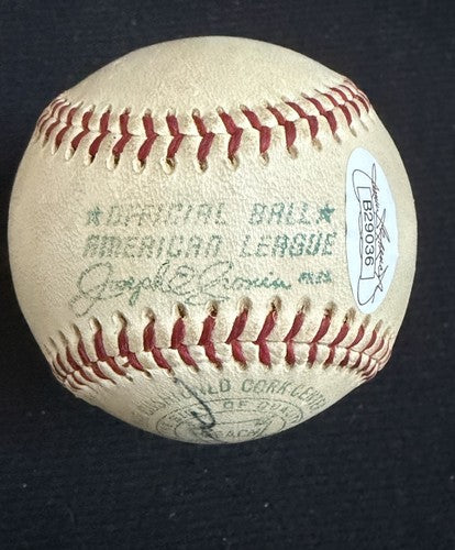Jesse Owens & Mickey Mantle Signed A.L Joe Cronin Baseball Hof 1960’s Auto Jsa