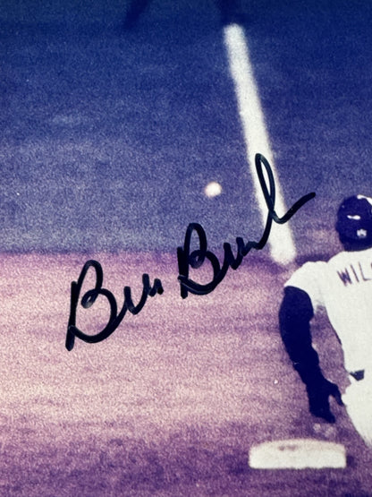 Mookie Wilson Bill Buckner 1986 WS METS Signed 8x10 Framed Photo Steiner & MLB