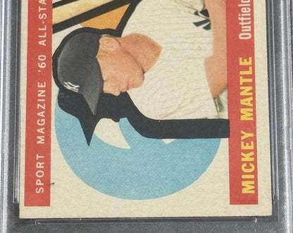 Mickey Mantle 1960 Topps All-Star #563 Yankees PSA 4 Razor Sharp Clean Nicer