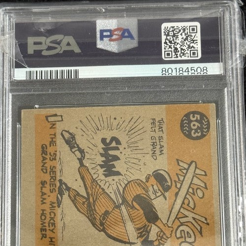 Mickey Mantle 1960 Topps All-Star #563 Yankees PSA 4 Razor Sharp Clean Nicer