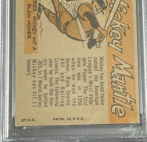 Mickey Mantle 1960 Topps All-Star #563 Yankees PSA 4 Razor Sharp Clean Nicer