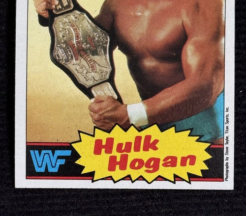 1985 TOPPS WWF  #1 HULK HOGAN ROOKIE Razor Sharp Clean Nm - Mint Pack Fresh Rc