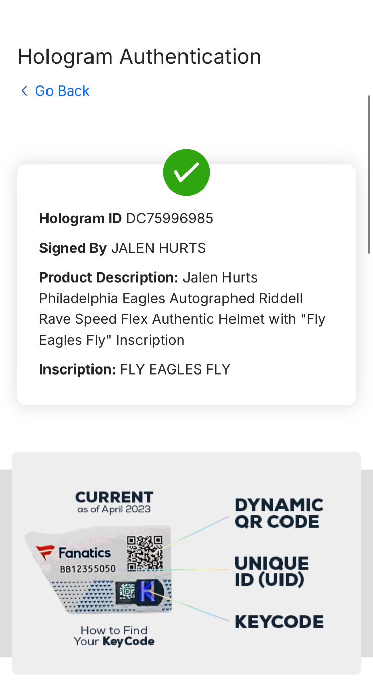 Jalen Hurts Signed Rave SpeedFlex FS Helmet Fly Eagles Fly Auto Eagles Fanatics