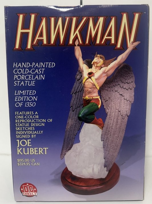 Hawkman Joe Kubert Porcelain Statue 11" Limited Edition #031/1350 DC Direct NIB