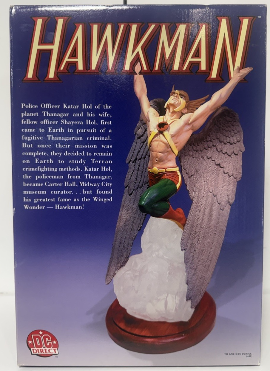Hawkman Joe Kubert Porcelain Statue 11" Limited Edition #031/1350 DC Direct NIB