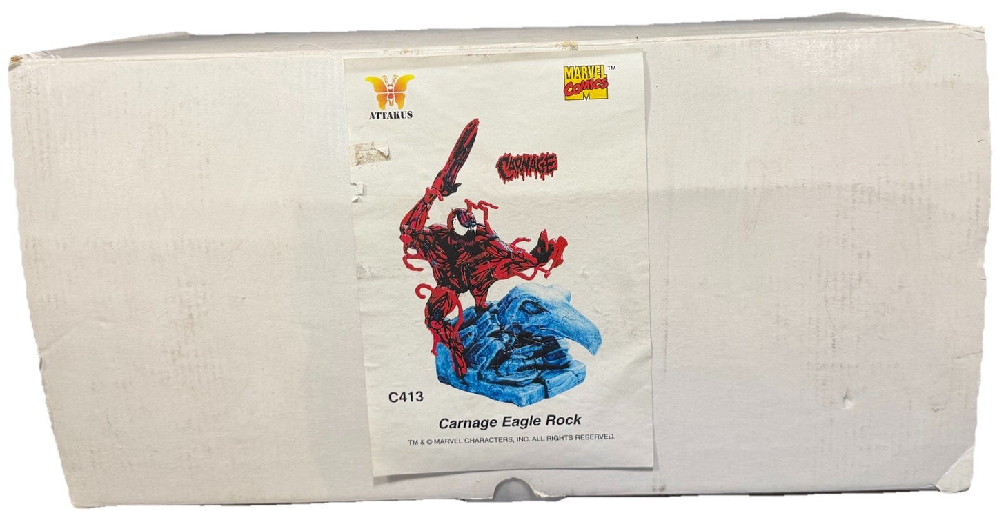1999 ATTAKUS Marvel Comics 12" CARNAGE Eagle Rock Statue LE  /666 Mint w/ box