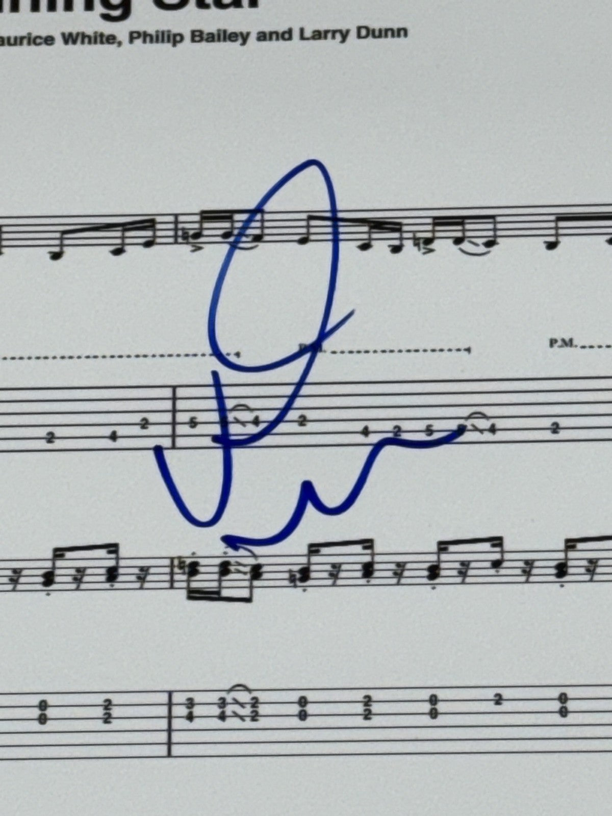 Earth Wind & Fire Shining Star Signed Framed Sheet Music White Johnson Auto PSA